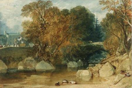 Turner 1813 watercolour, Ivy Bridge, Joseph Mallord William Turner